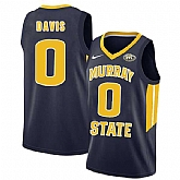 Murray State Racers 0 Mike Davis Navy College Basketball Jersey Dzhi,baseball caps,new era cap wholesale,wholesale hats